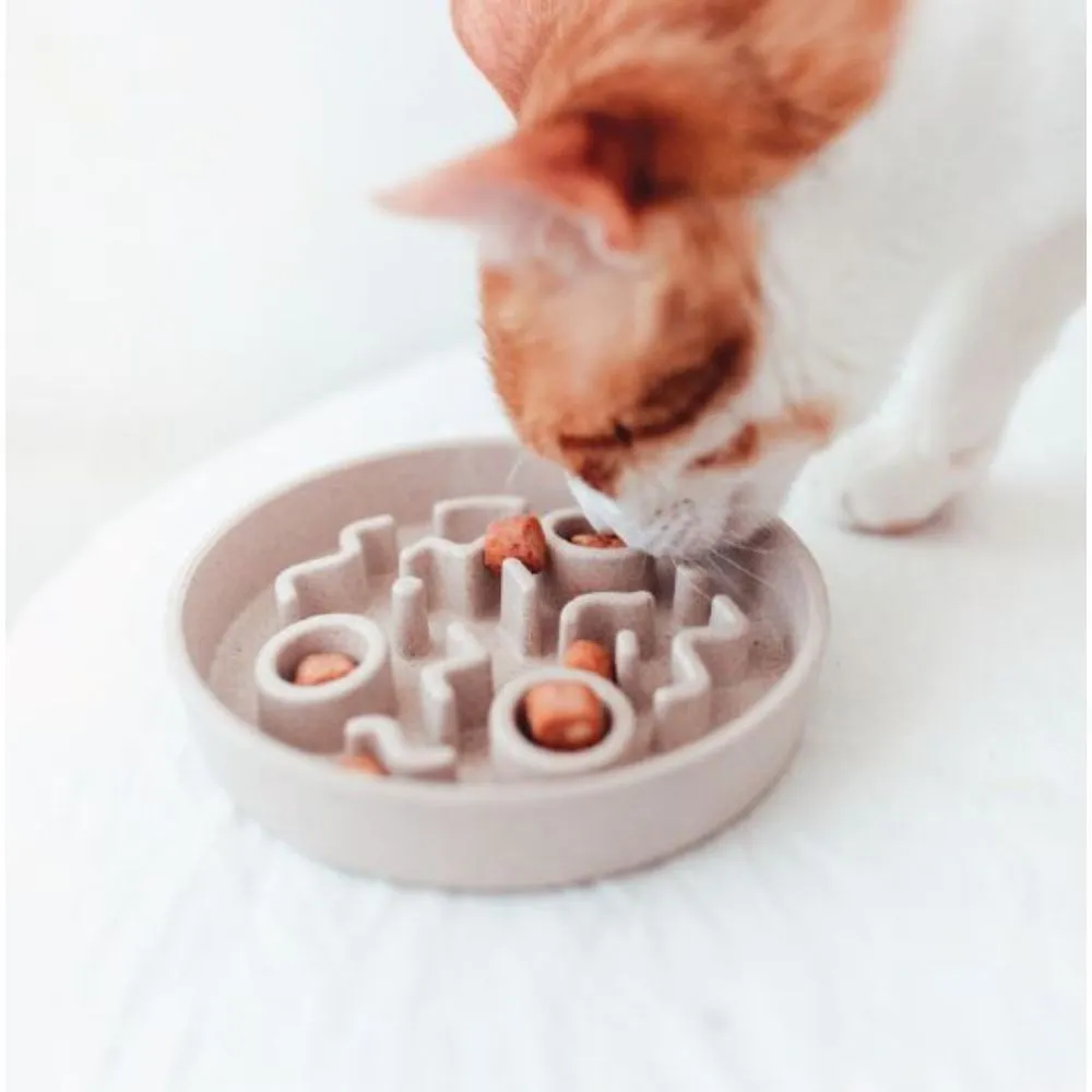 District 70 Bamboo Cat Slow Feeder Ice Blue